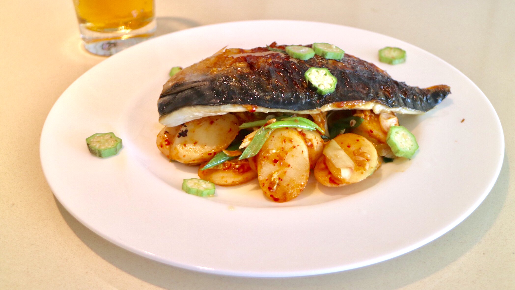 Mackerel and Korean Rice Cakes