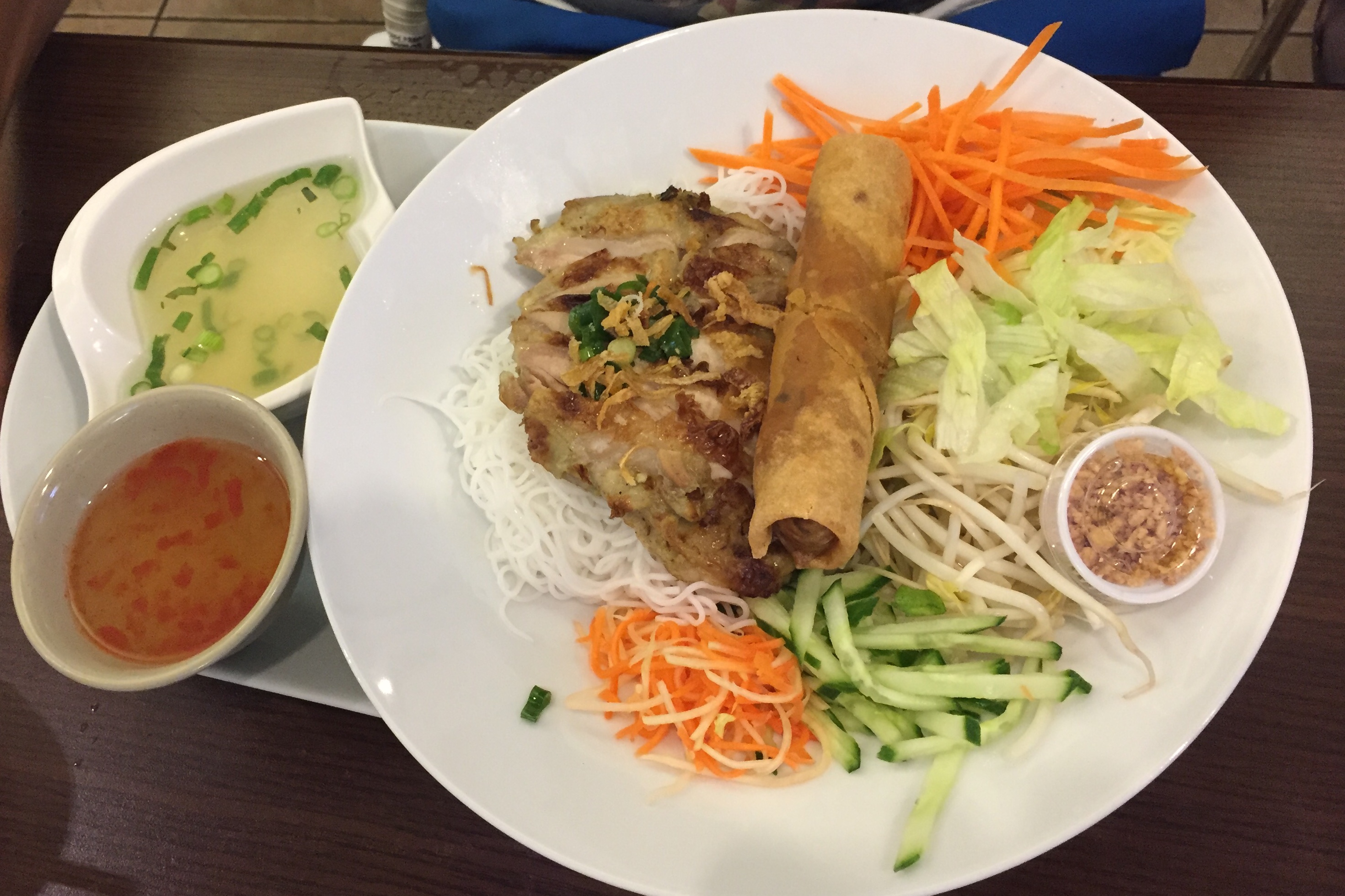 lemongrass chicken on vermicelli