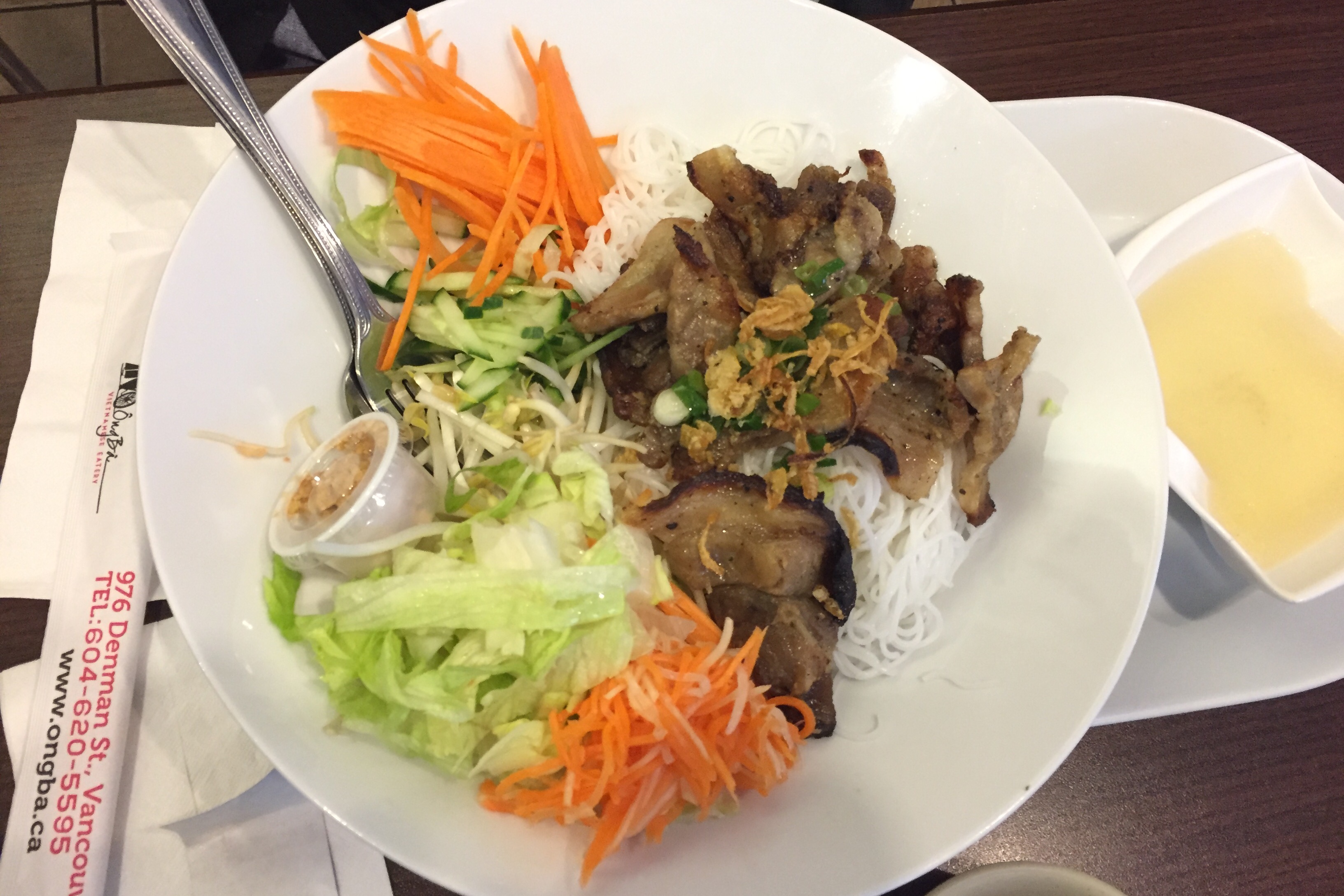 lemongrass pork on vermicelli