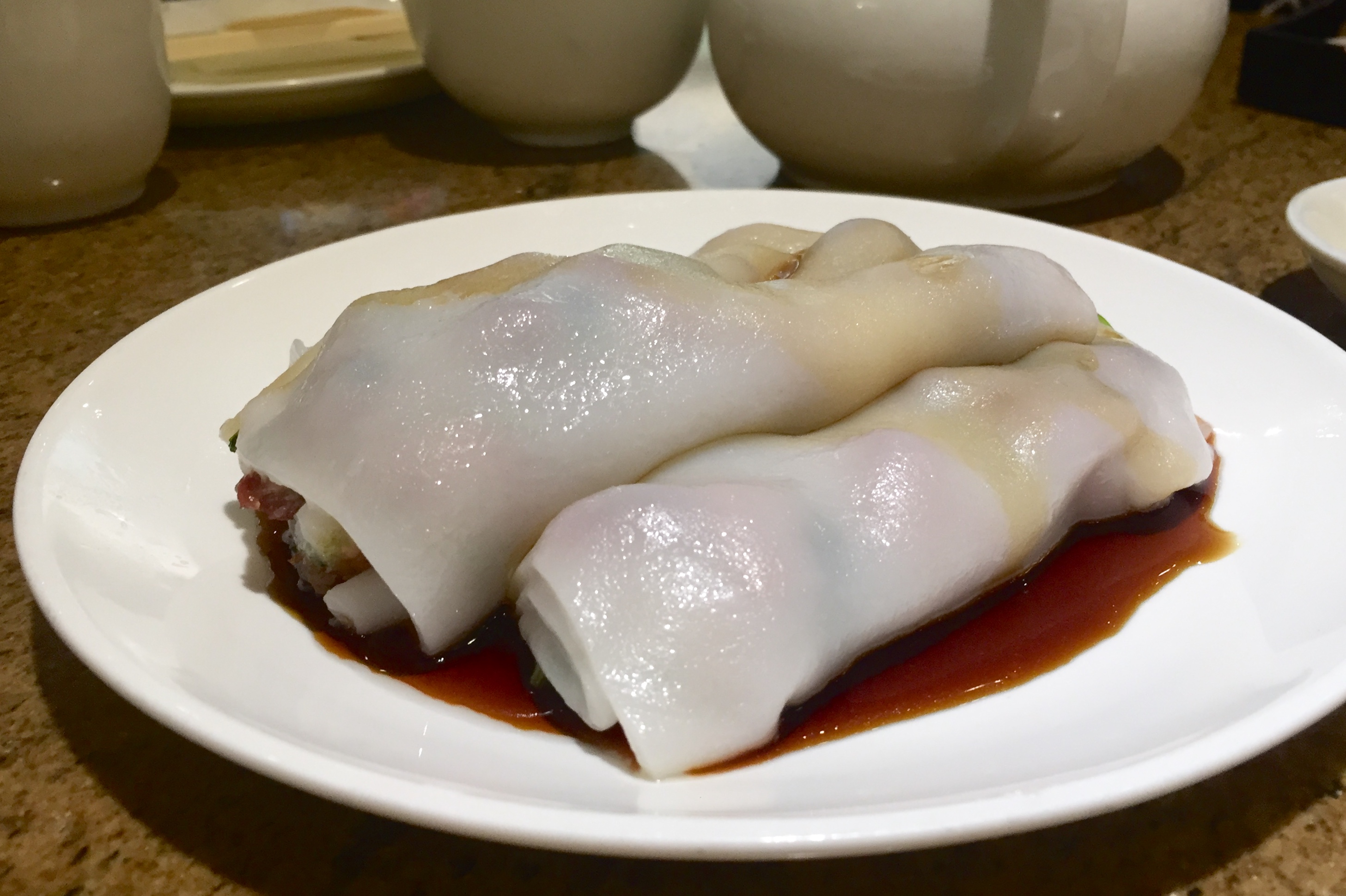 Rice Noodle Roll with BBQ Pork