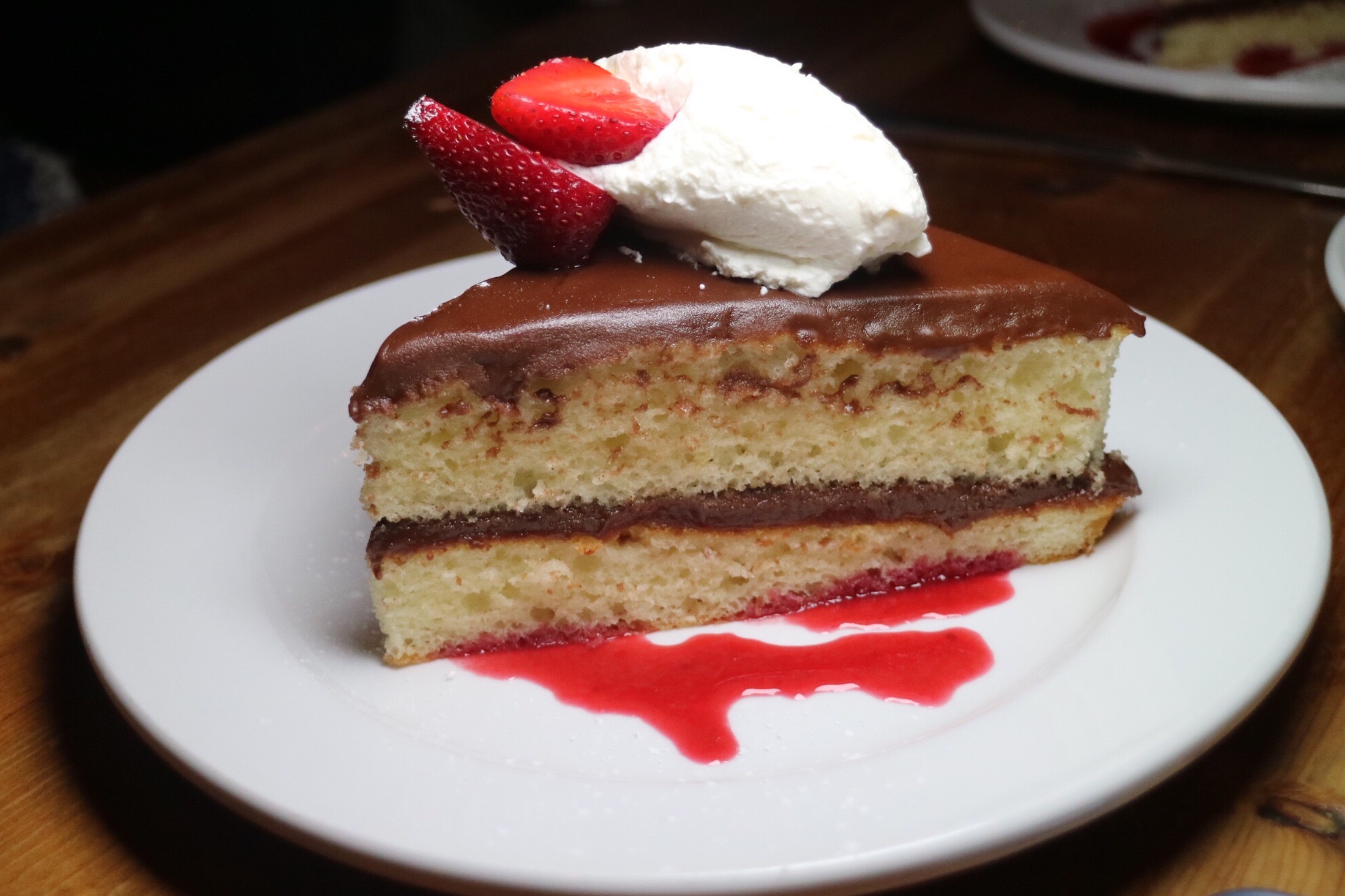 CHOCOLATE VANILLA LAYER CAKE