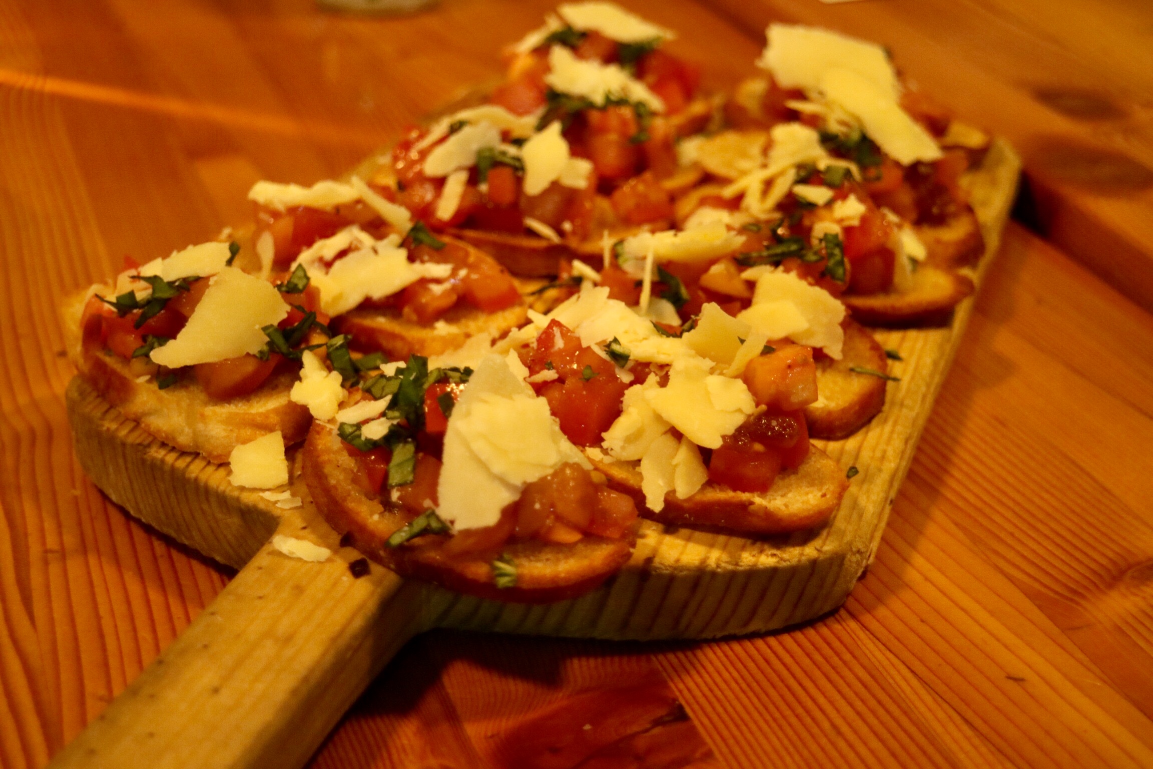 bruschetta with "cau" cheese