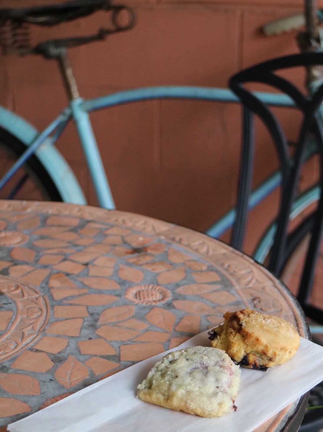 Blueberry Cream Cheese Scone & Raspberry Dark Chocolate Scone
