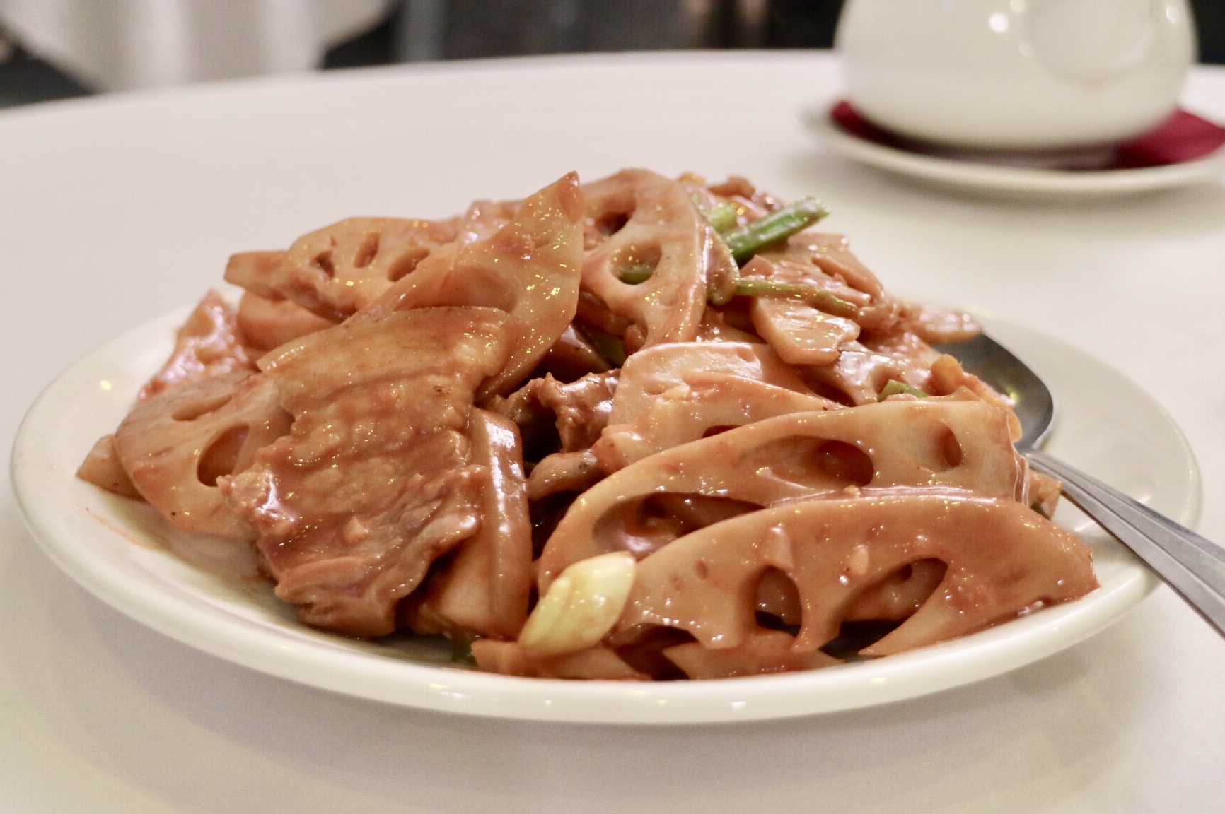 Pork Belly and Lotus Root in aged tofu sauce