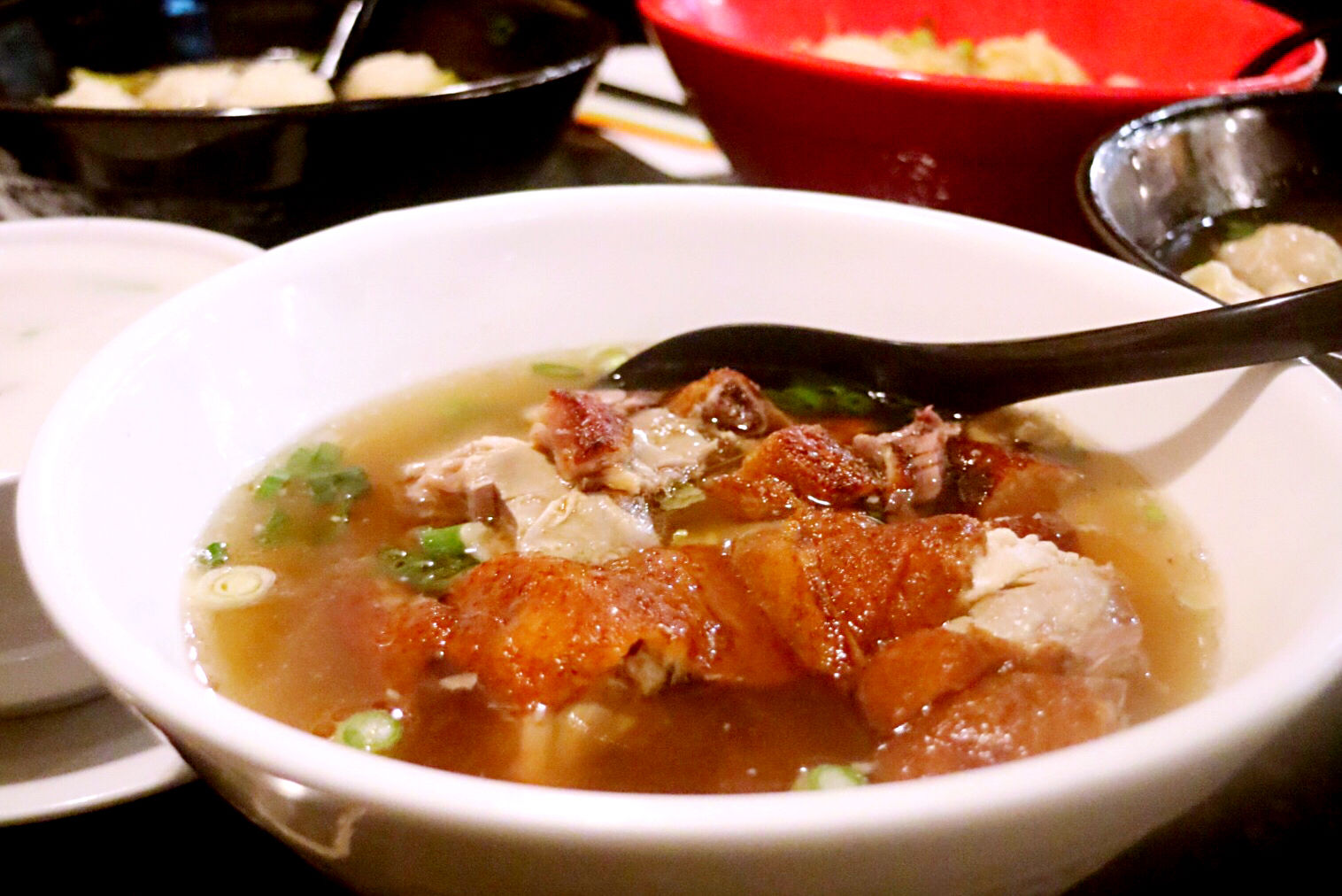 BBQ Duck on Rice Vermicelli Soup