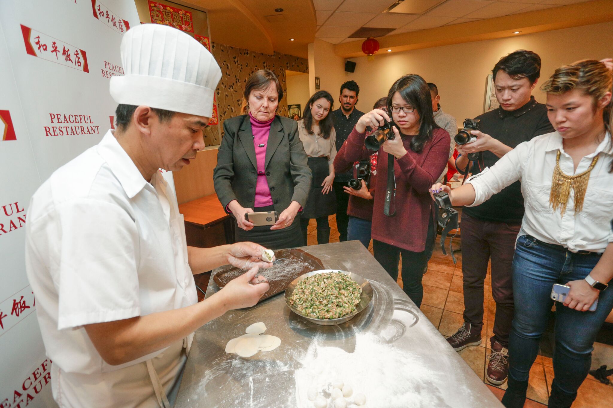 Chinese dumpling making
