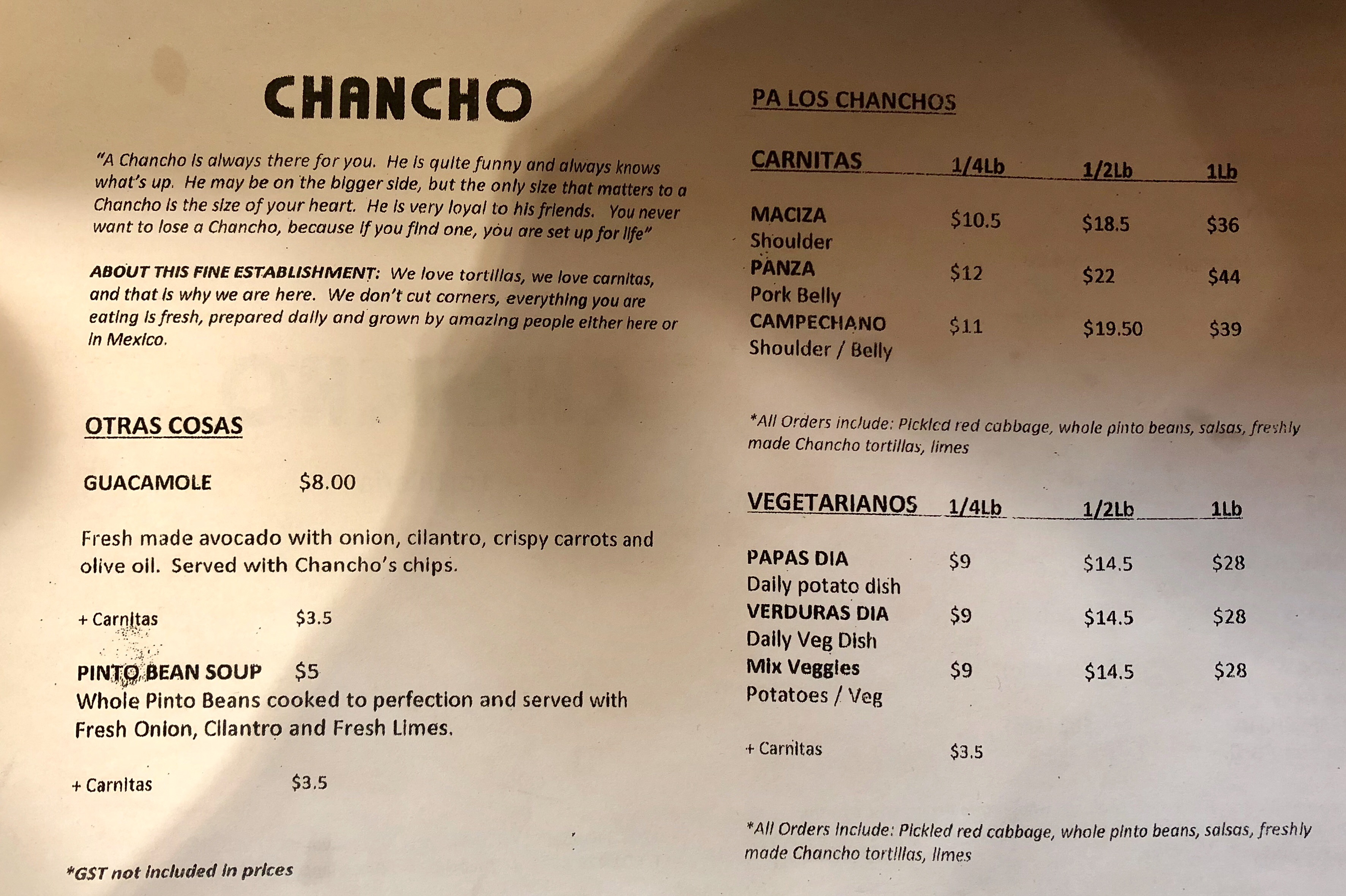 Chancho Taqueria