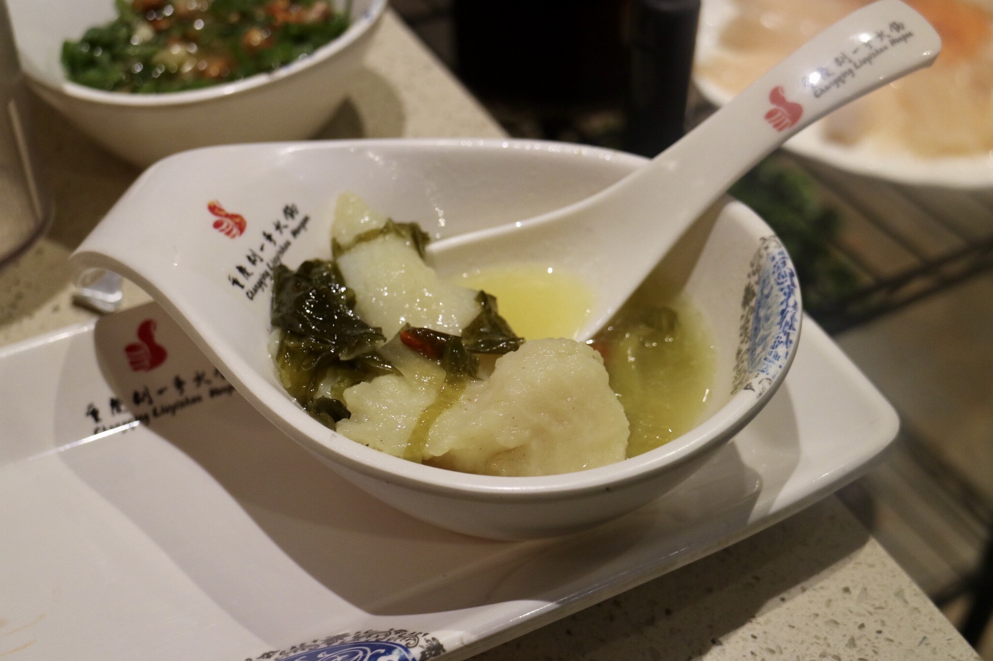 sauerkraut fish hot pot at Liuyishou Robosn