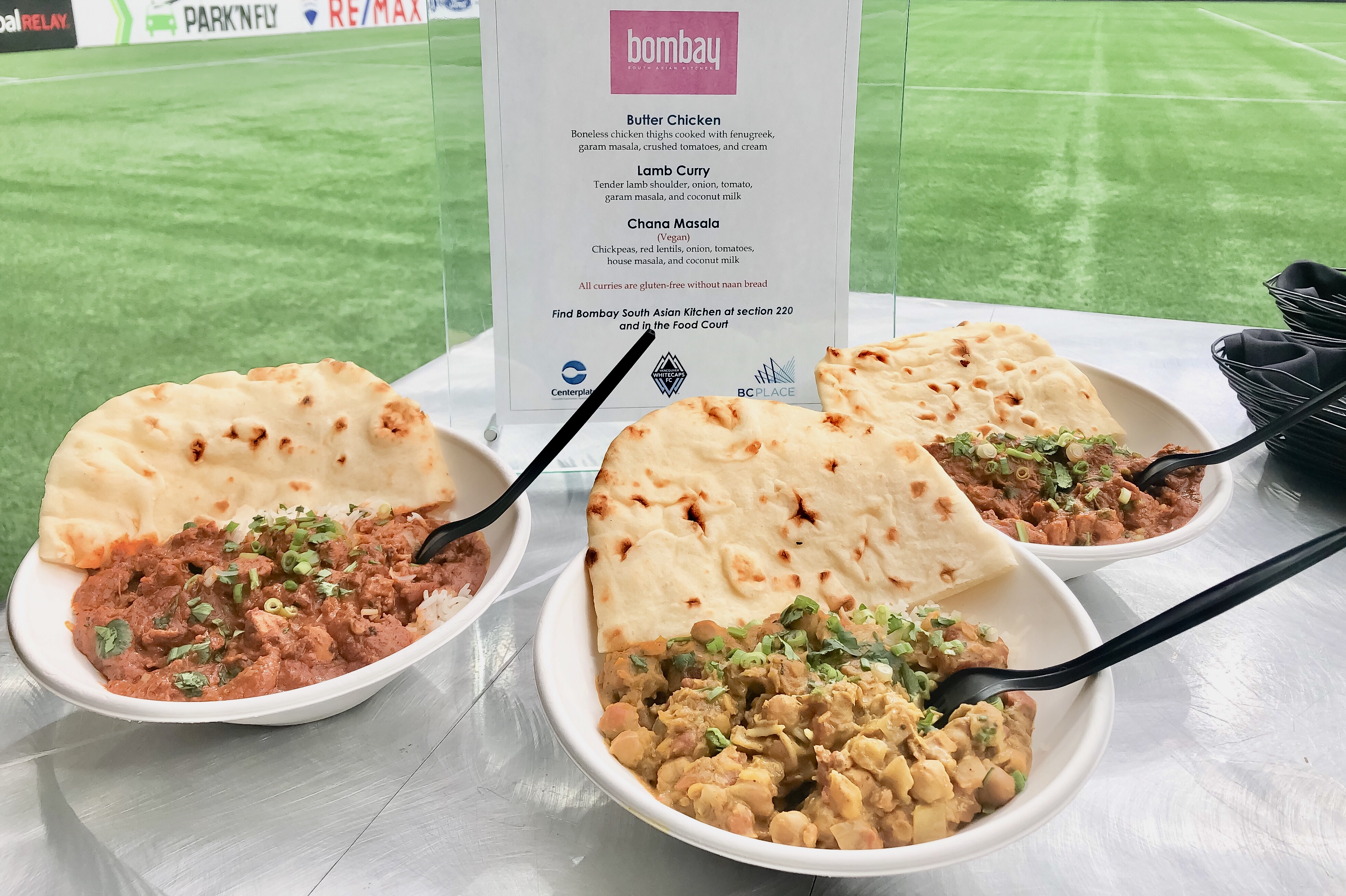 Butter Chicken, Curry Lamb, Chana Masala