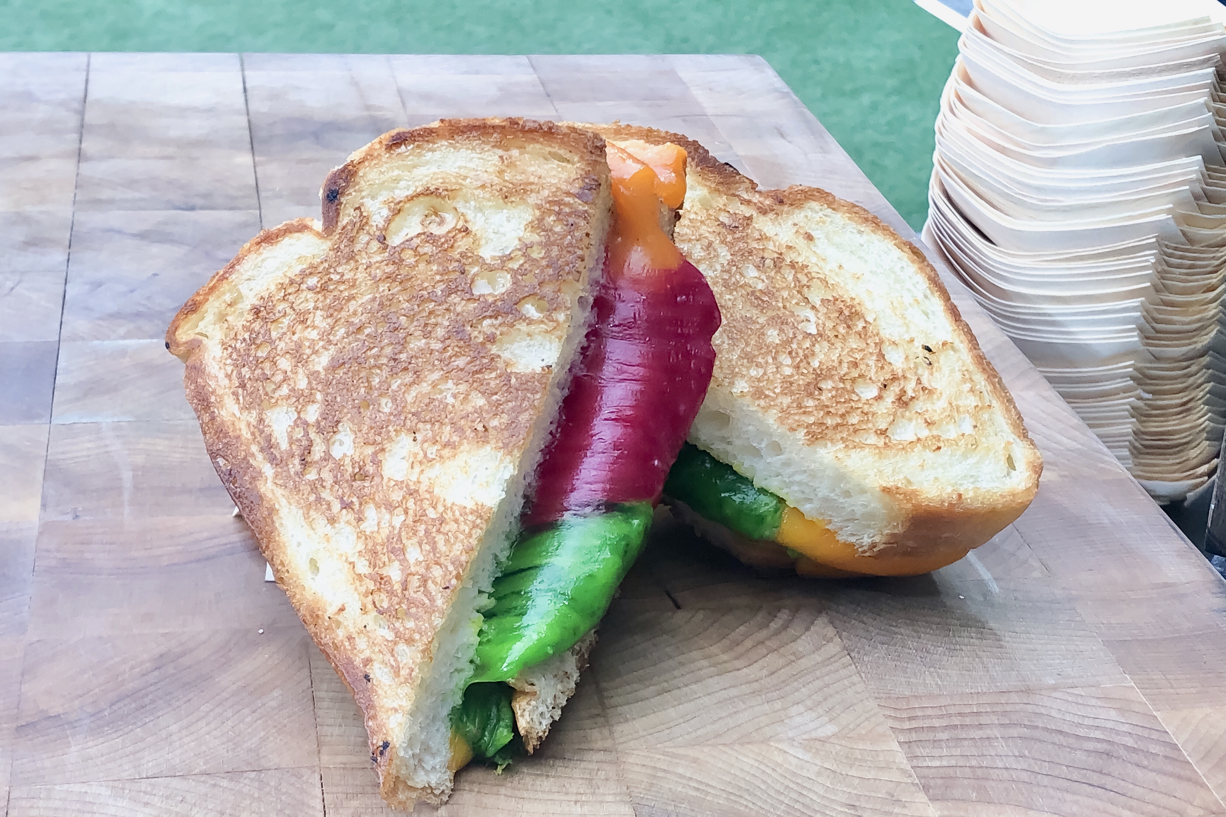 Rainbow Grilled Cheese Sandwich