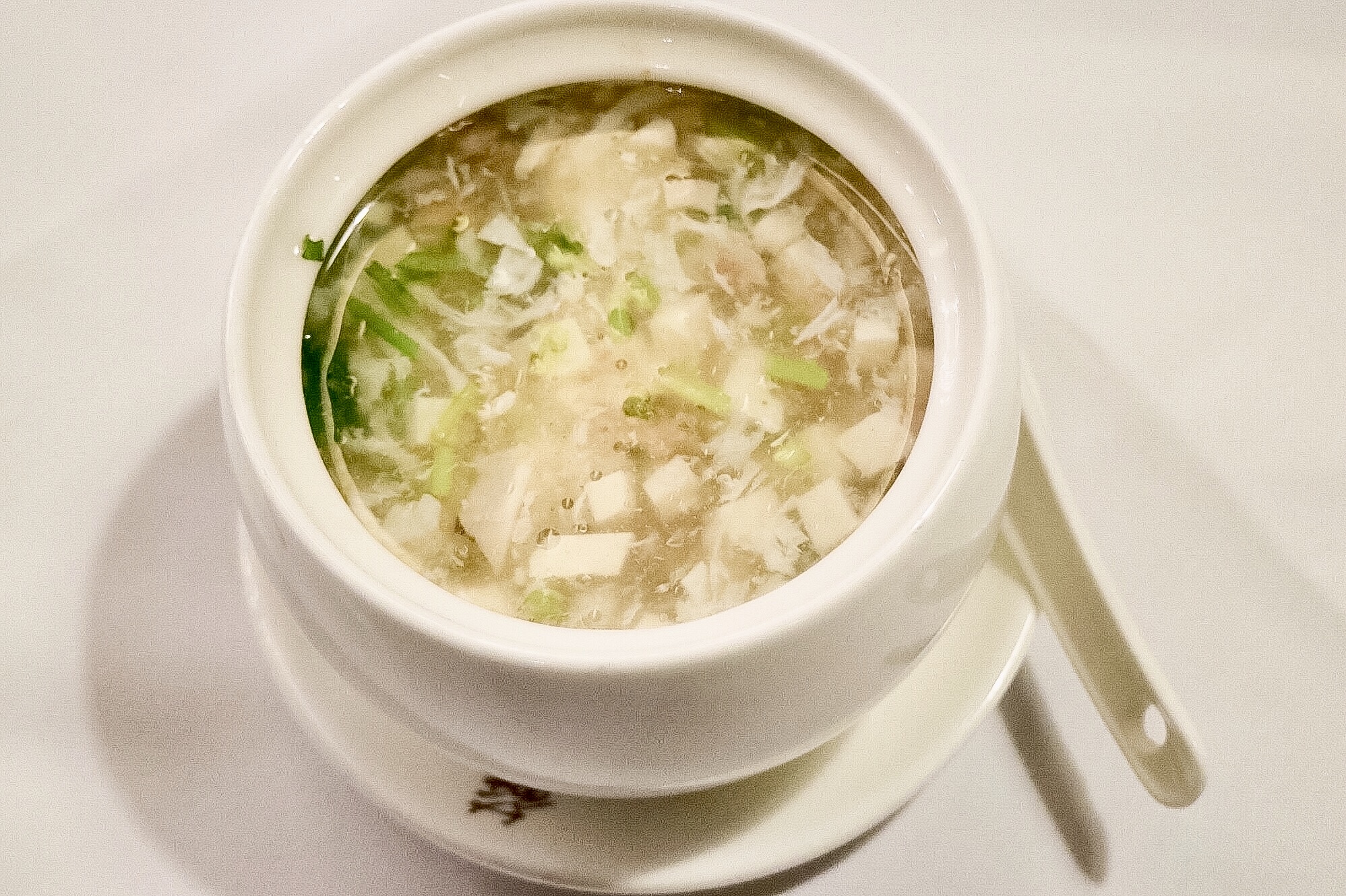 Minced Beef Soup with Tofu and Coriander