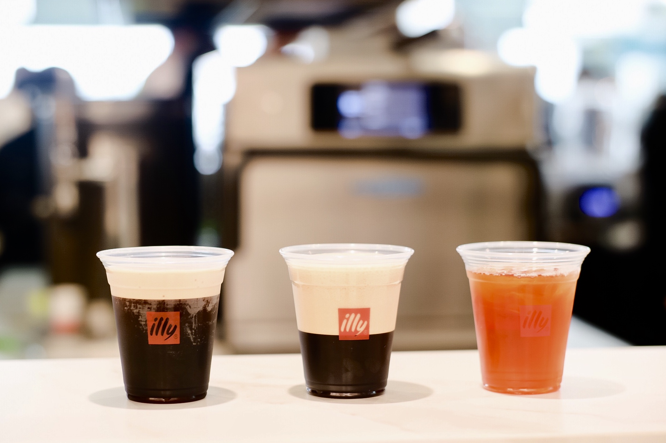 From left to right: Cold Brew Aria, Cold Brew Nitro, Iced Tea