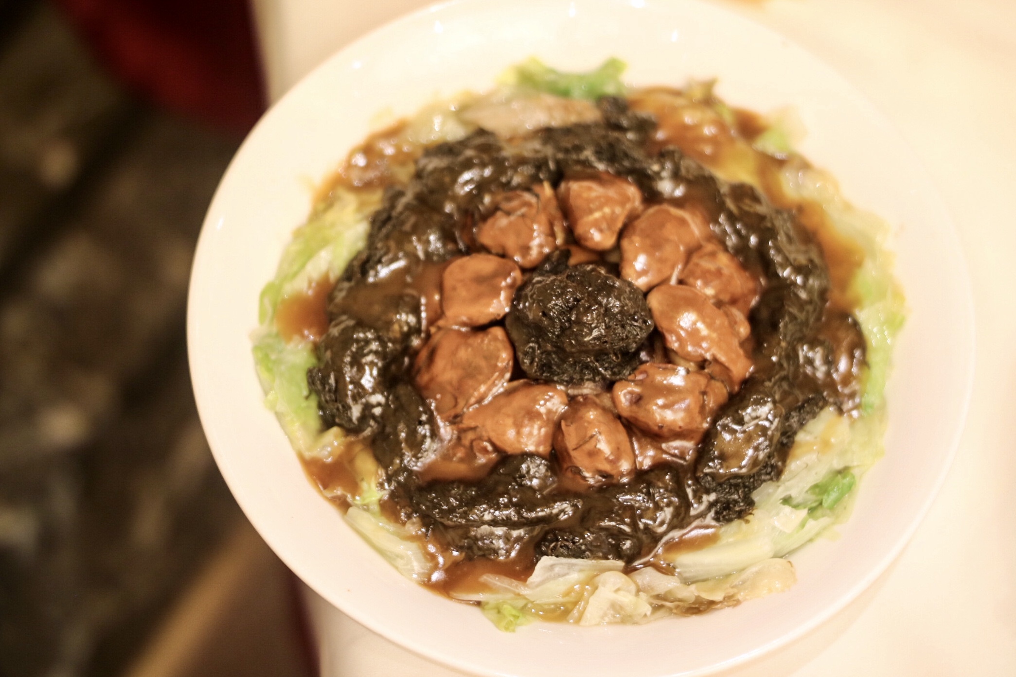 Dried Oysters and Dried Black Moss in Bean Sauce