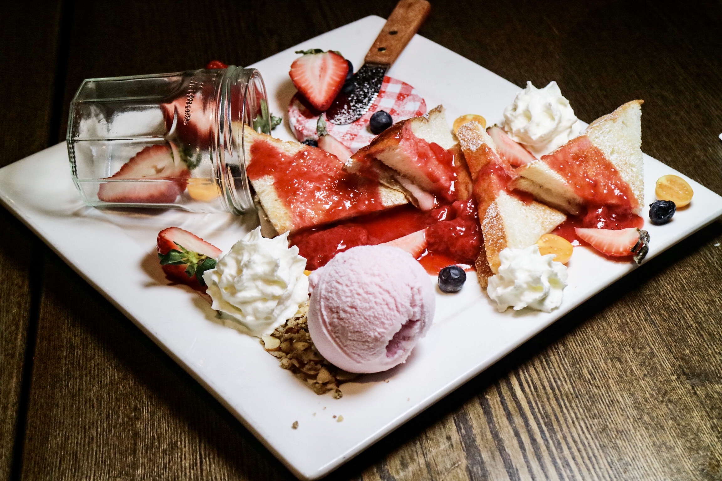 Strawberry Mochi Toast