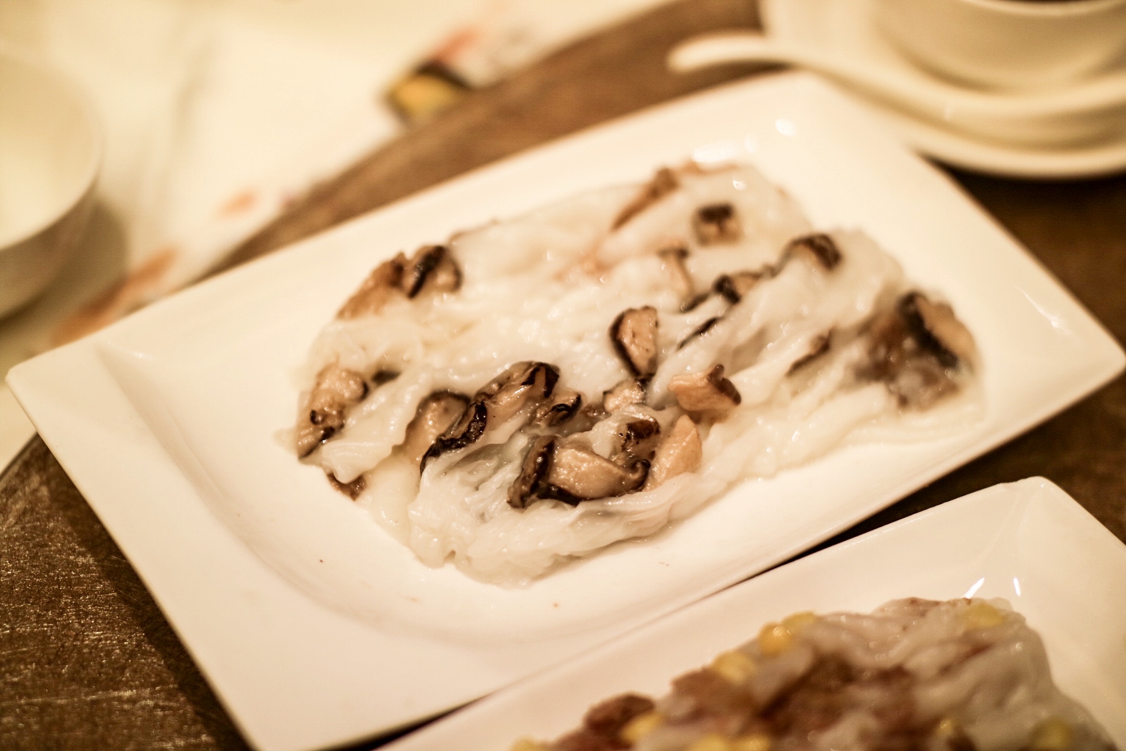 Steamed Rice Rolls with 3 Kinds of Mushroom