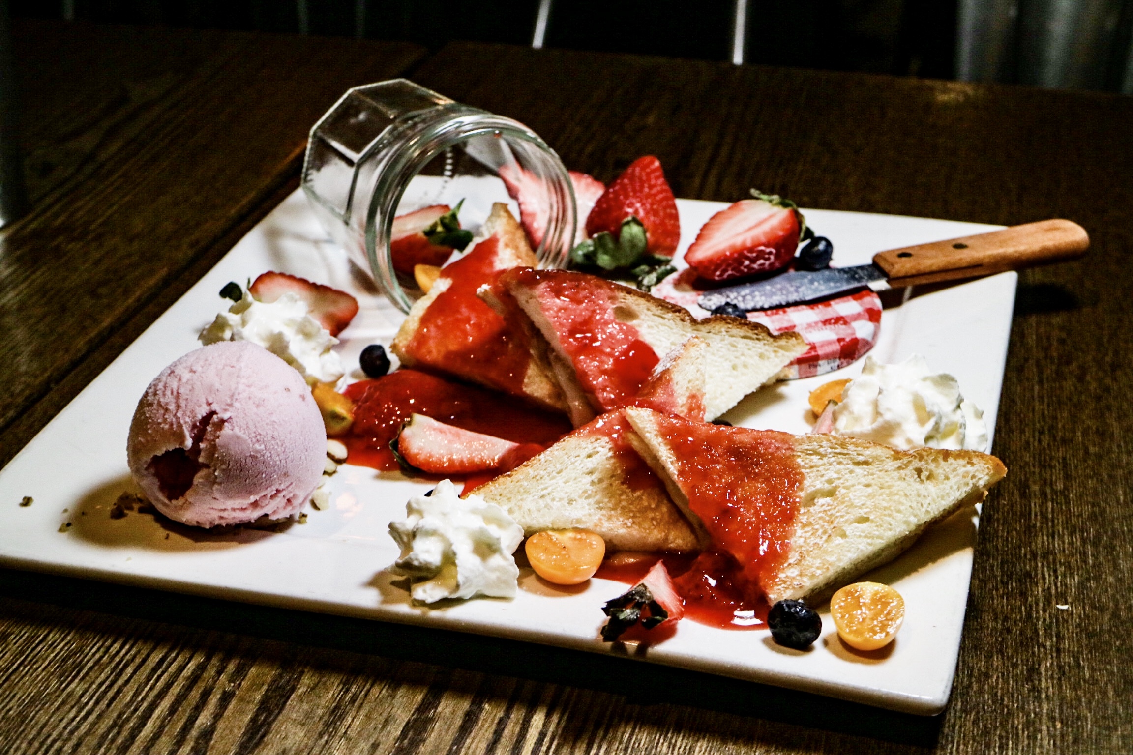 Strawberry Mochi Toast
