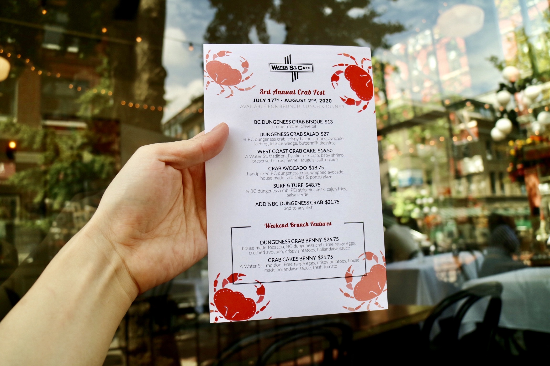 3rd Annual Crab Fest at Water St Cafe