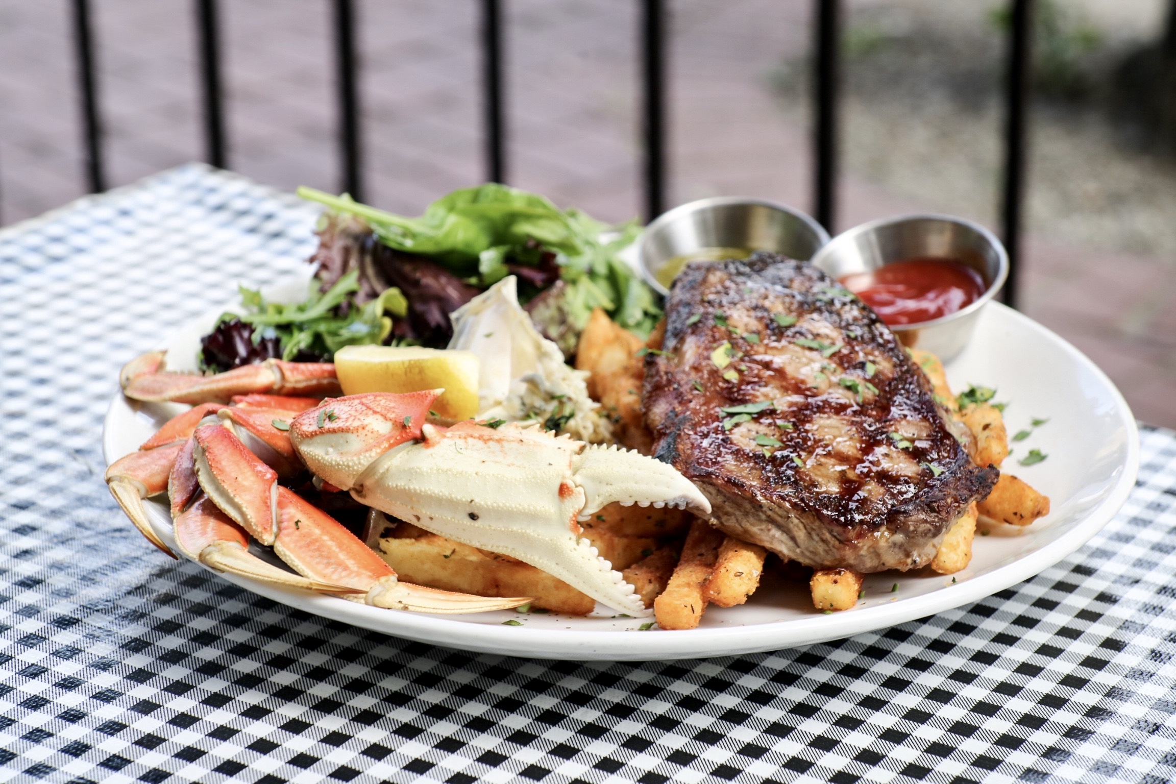Surf & Turf - BC Dungeness crab & PEI striploin