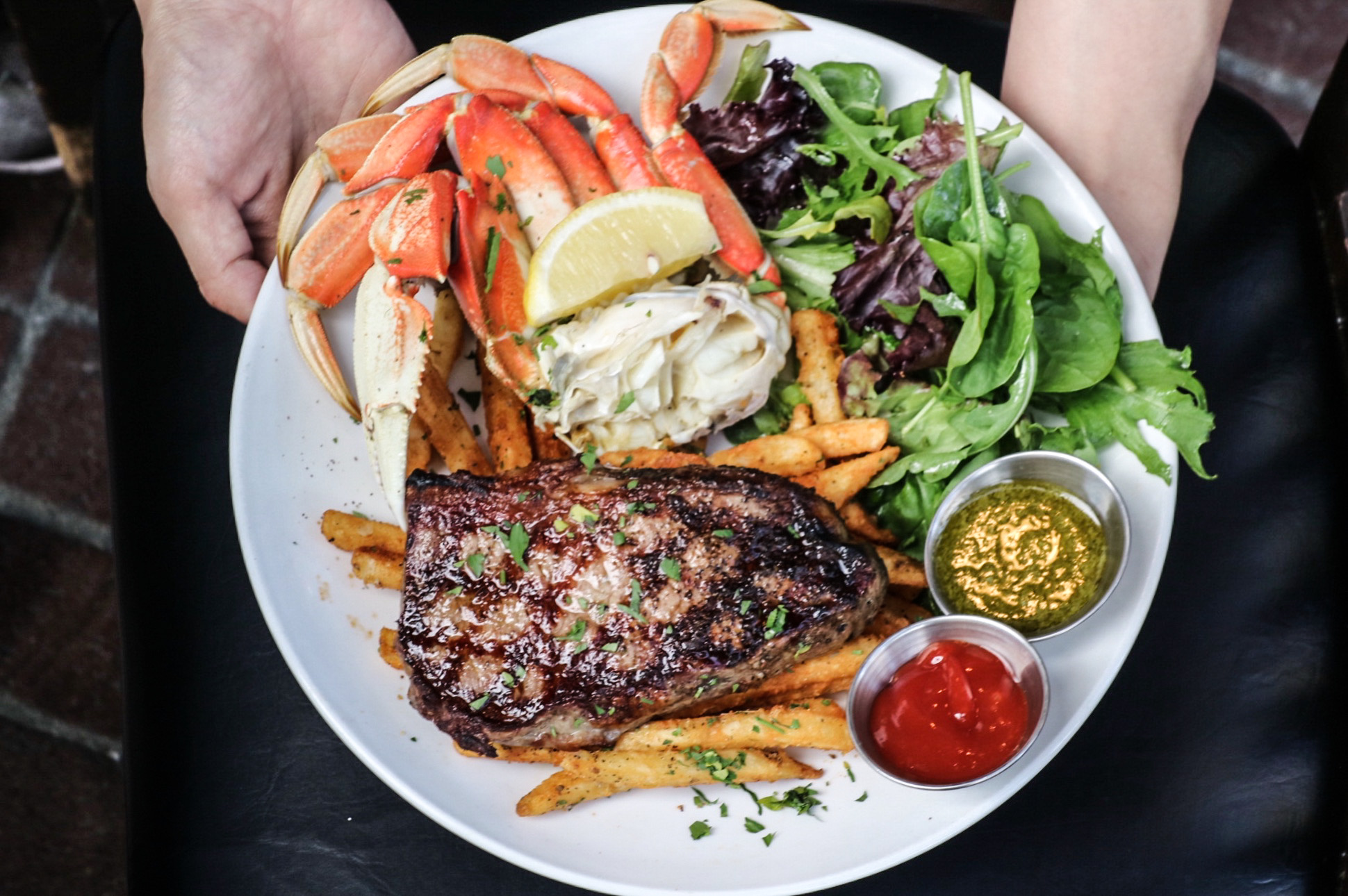 Surf & Turf - BC Dungeness crab & PEI striploin