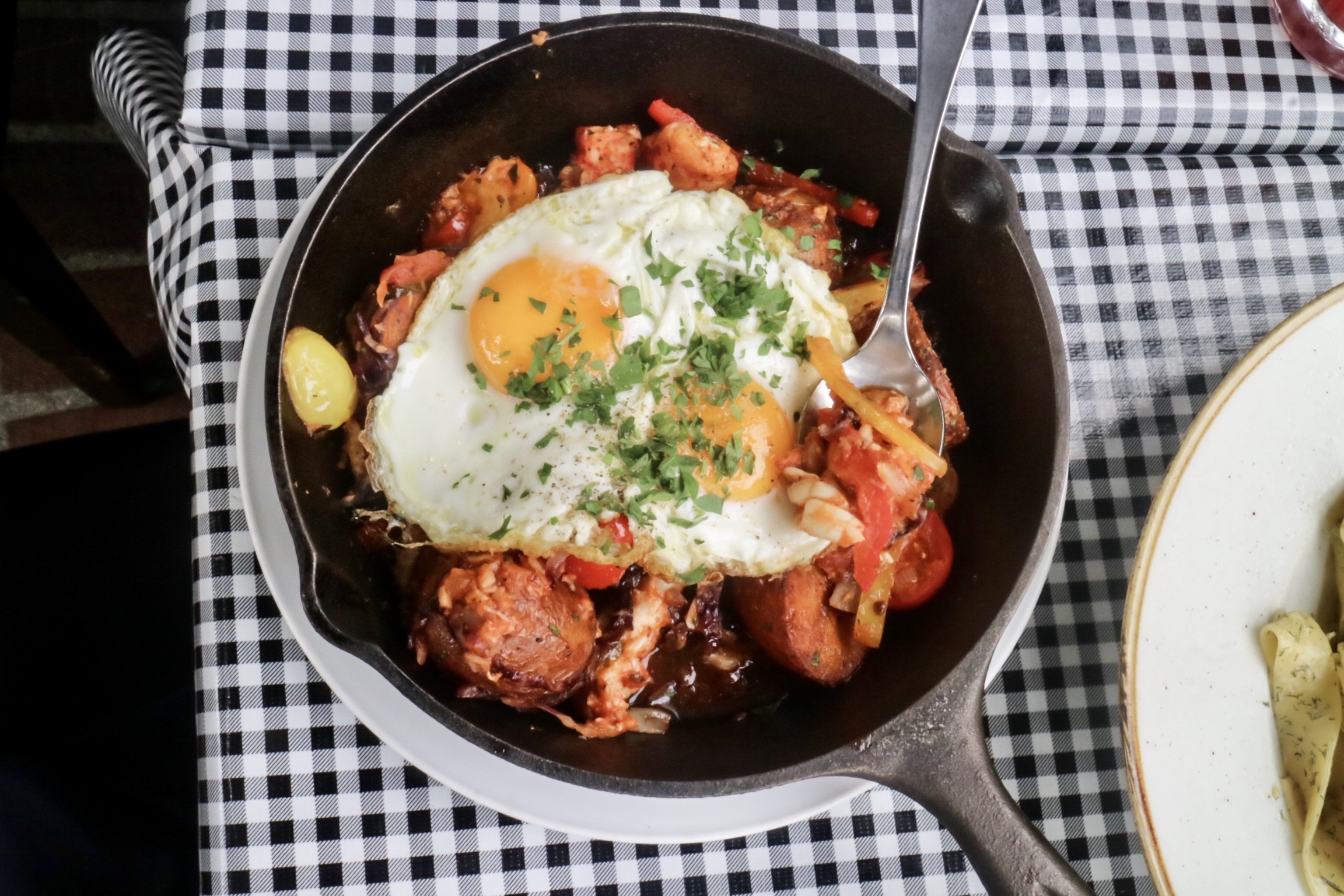 Baked Lobster & Egg Skillet