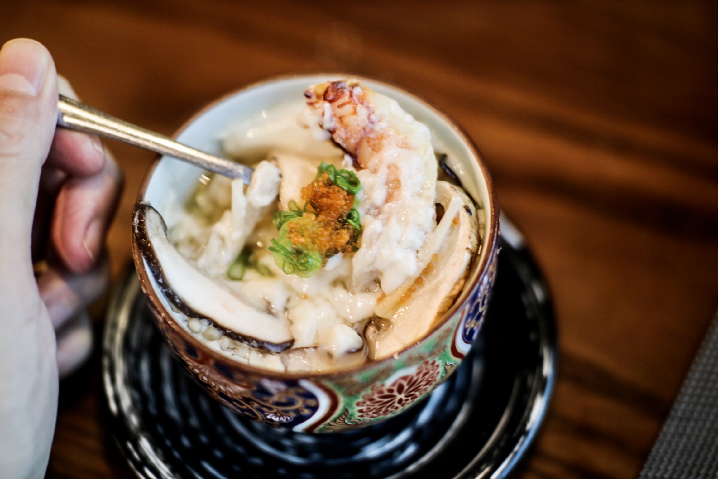 crab chawanmushi with matsutake