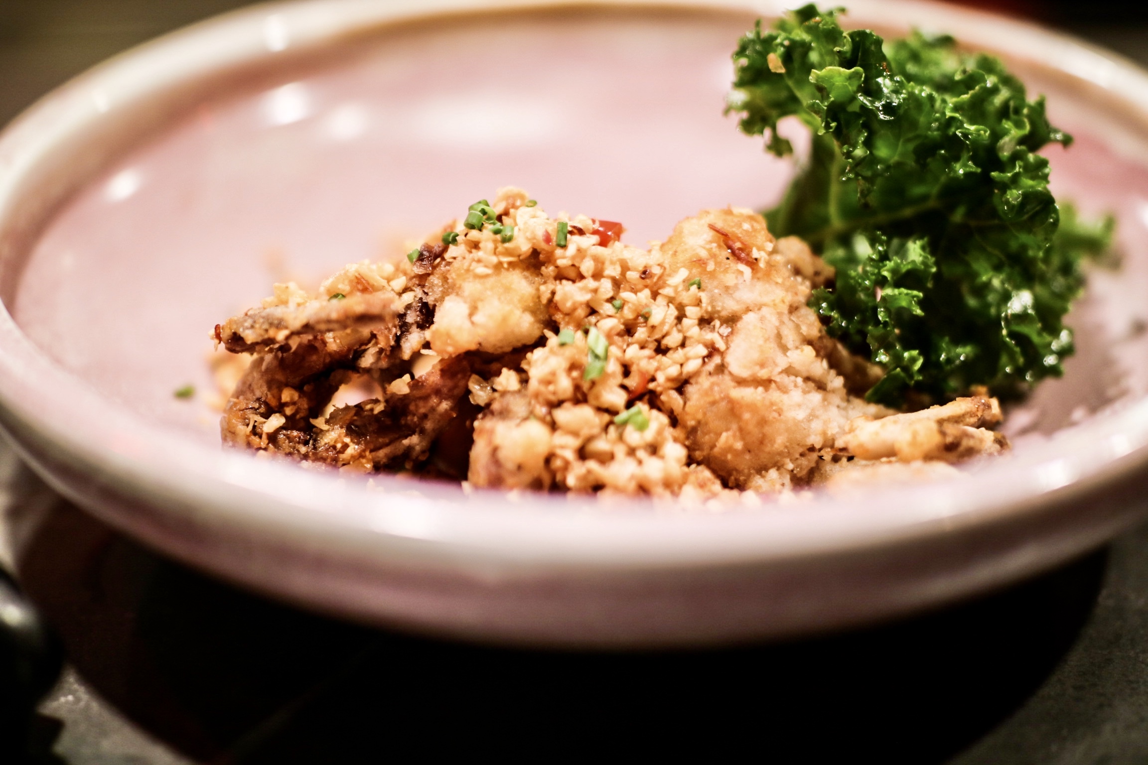 Spicy crispy garlic fried soft shell crab