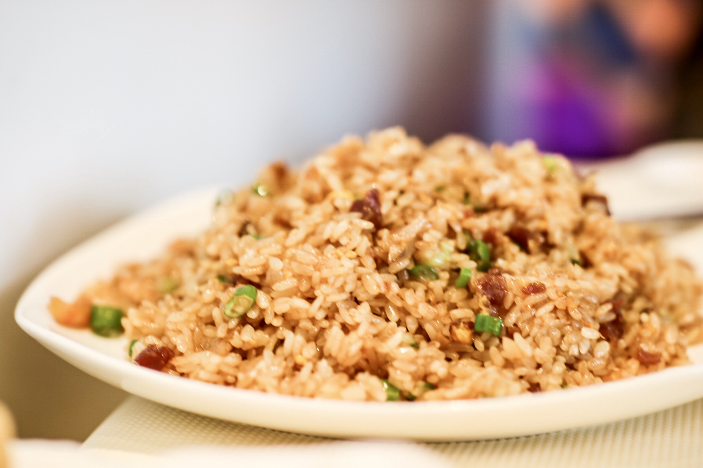 Pan Fried Sticky Rice with Chinese Sausage