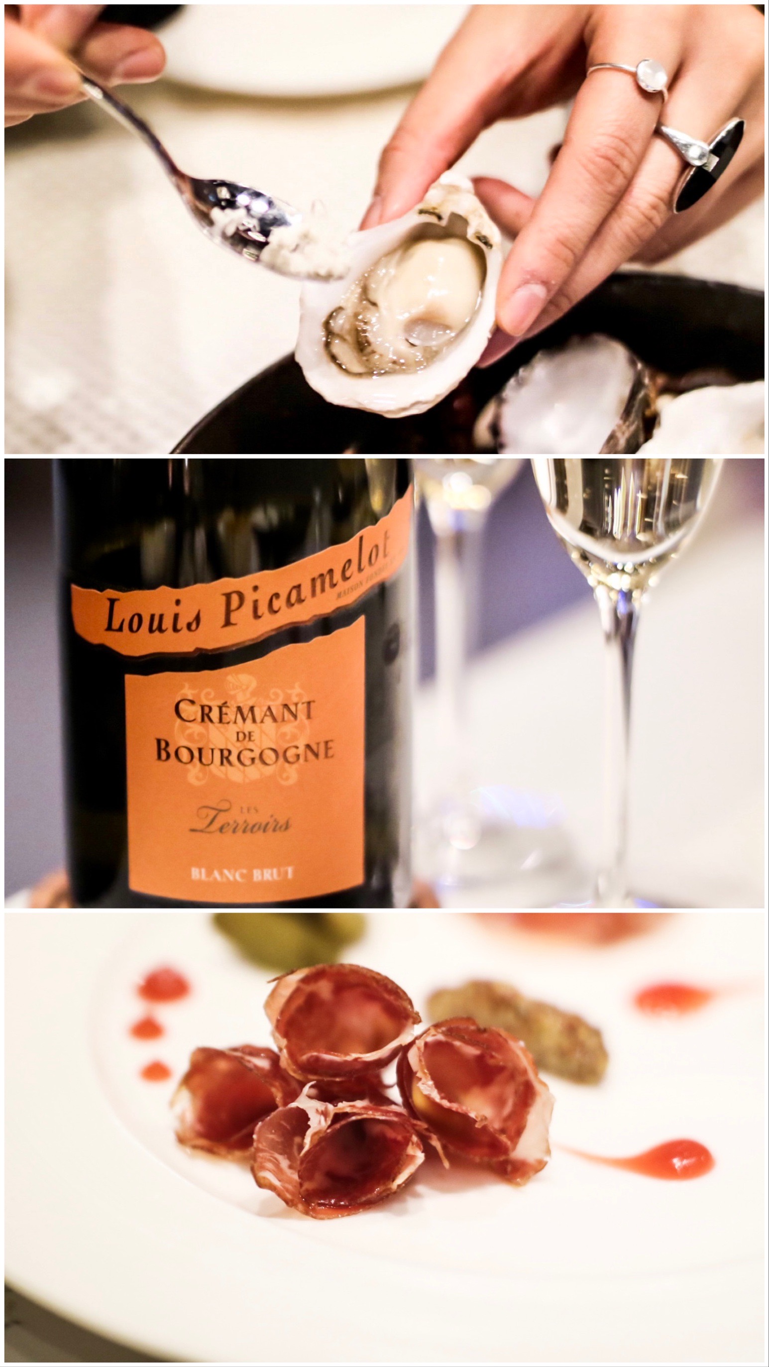 Fresh Oysters / Louis Picamelot Blanc Brut / Charchuries